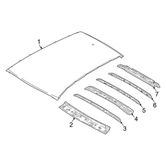 Kia OE - Roof & Components (W/O Sunroof), (EX / GT-Line / LX / LXS)
