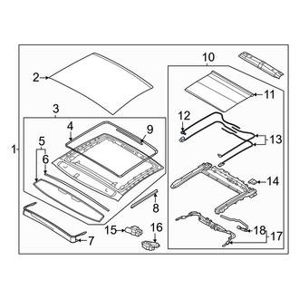 Kia OE - Left Upper Sunroof Cable