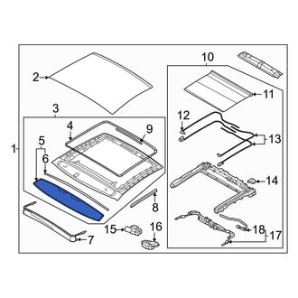 Kia OE - Front Sunroof Glass