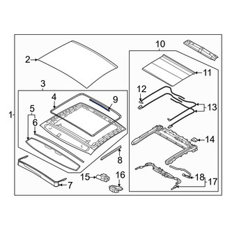 Kia OE - Rear Sunroof Glass Seal