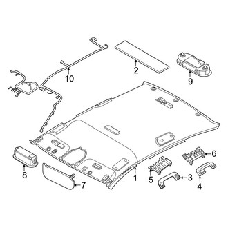 Kia OE - Roof - Interior Trim (W/O Sunroof), (EX / GT-Line / LX / LXS)