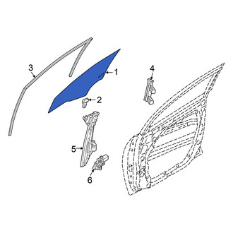 Kia OE - Front Left Door Glass