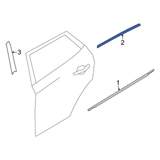 Kia OE - Rear Left Upper Door Belt Molding
