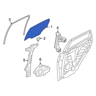 Kia OE - Front Left Door Glass