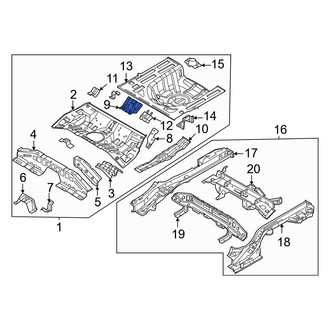 Kia OE - Rear Center Floor Pan Reinforcement
