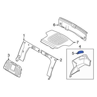 Kia OE - Rear Left Trunk Trim Panel Cap