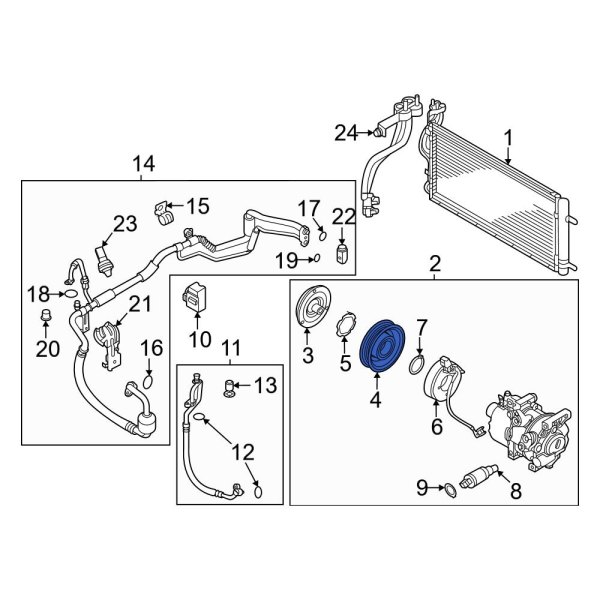 A/C Compressor Clutch Pulley