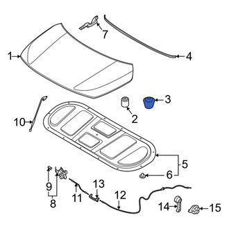 Kia OE - Front Outer Hood Stop Buffer