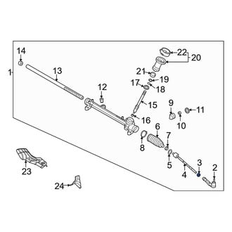 Kia OE - Inner Steering Tie Rod Nut