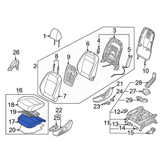 Kia OE - Front Left Seat Cushion Foam