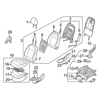 Kia OE - Front Left Seat Back Assembly