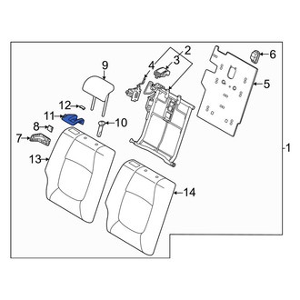 Kia OE - Rear Right Folding Seat Latch Release Handle Bezel