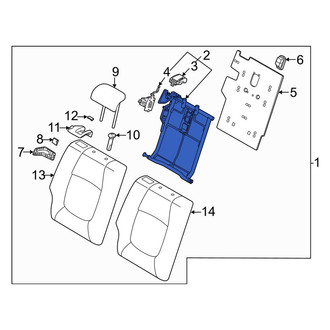 Kia OE - Rear Right Seat Back Frame