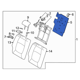 Kia OE - Rear Right Seat Back Panel