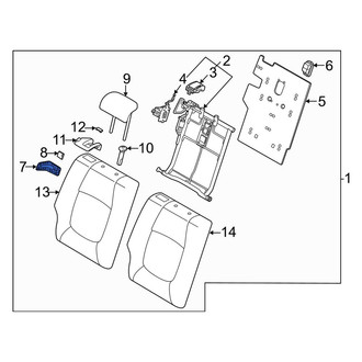 Kia OE - Rear Right Seat Latch Cover