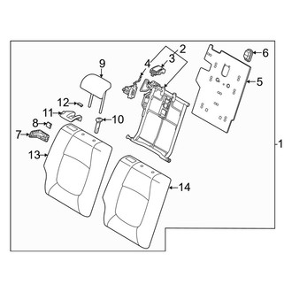 Kia OE - Rear Right Seat Back Assembly