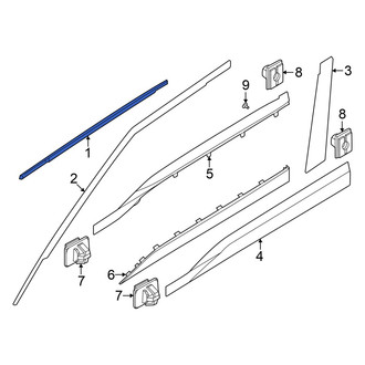 Kia OE - Front Left Door Belt Molding