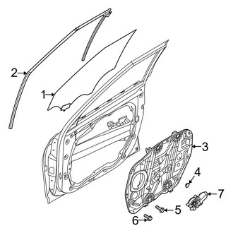 Kia OE - Front Door - Glass & Hardware