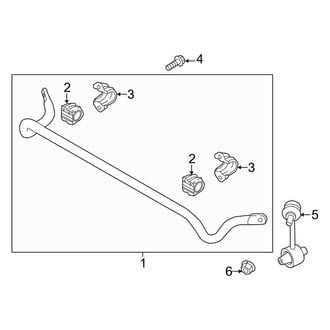 Kia OE - Rear Suspension - Stabilizer Bar & Components (EX / LX / Nightfall Edition / S / SX AWD)