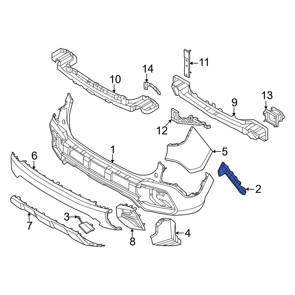 Kia OE 86651Q5700 - Rear Left Bumper Guide