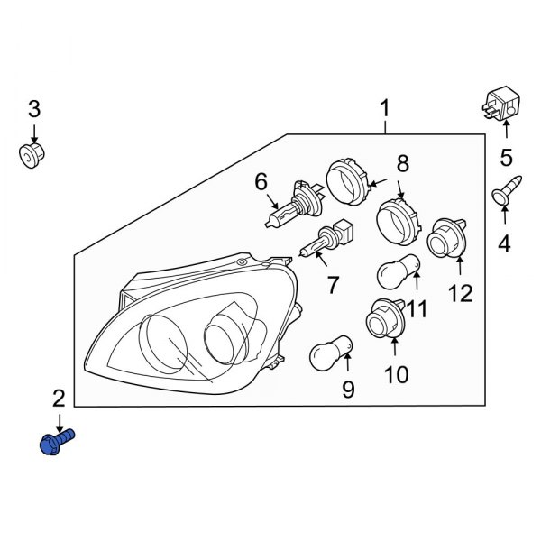 Headlight Mounting Bolt