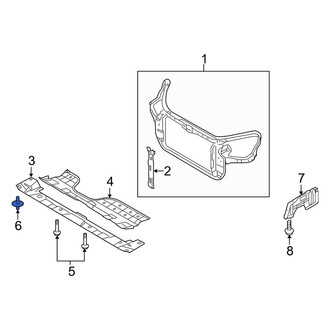 Kia OE - Radiator Support Splash Shield Clip