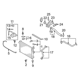 Kia OE - Cooling - Radiator & Components (To 5/22/08), (2.4L)