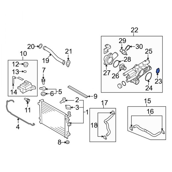 Engine Coolant Thermostat Housing Gasket