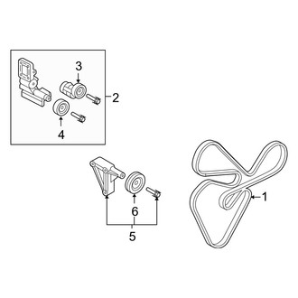 Kia OE - Cooling - Belts & Pulleys (EX / LX 2.4L)