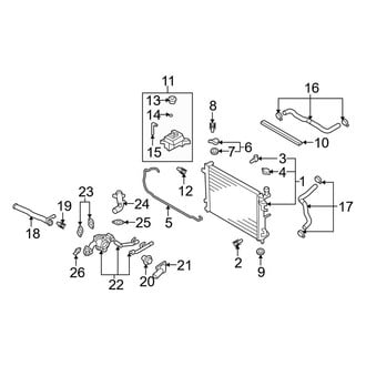 Kia OE - Cooling - Radiator & Components (2.7L)