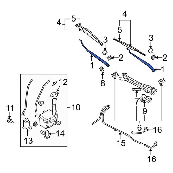 Windshield Wiper Arm