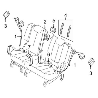 Kia OE - Restraint Systems - Second Row Seat Belts