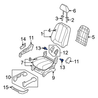 Kia OE - Seat Back Recliner Adjustment Mechanism Cover Bolt