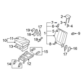 Kia OE - Center Right Folding Seat Latch Release Handle