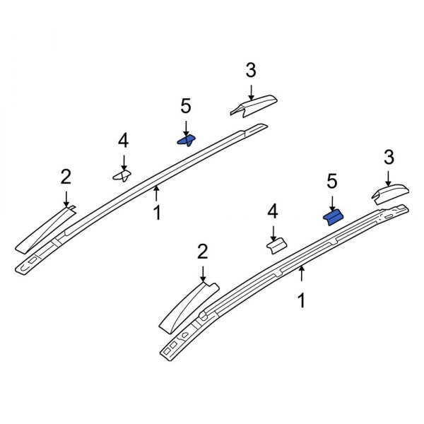 Roof Luggage Carrier Side Rail Cap