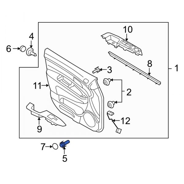 Door Interior Trim Panel Grommet