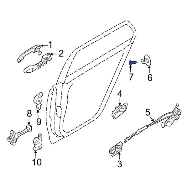 Door Lock Striker Plate Bolt