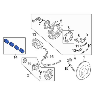 Kia OE - Rear Disc Brake Pad Set