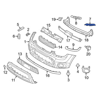 Kia OE - Front Left Upper Bumper Cover Support Rail
