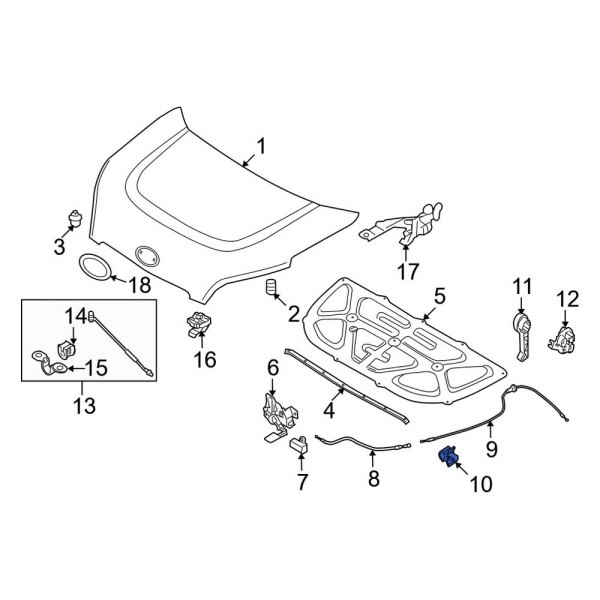 Hood Release Cable Clip