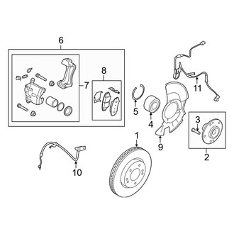 Kia OE - Front Suspension - Brake Components (Base / ! / +)