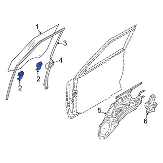 Kia OE - Front Door Glass Attaching Clips