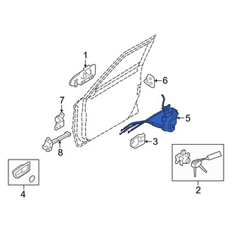 Kia OE - Front Left Door Latch Assembly