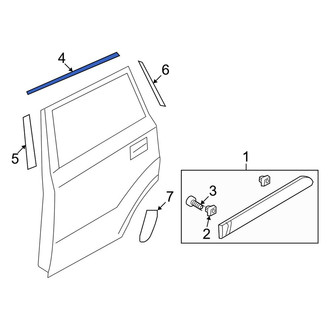 Kia OE - Rear Right Upper Black Out Tape