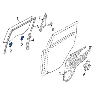 Kia OE - Rear Door Glass Attaching Clips