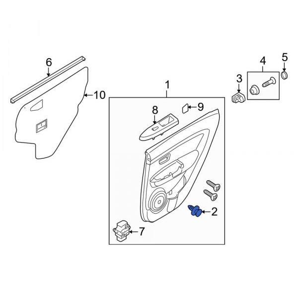 Door Interior Trim Panel Retainer