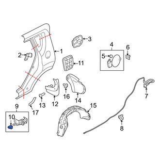 Kia OE - Rear Fuel Door Release Handle