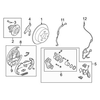 Kia OE - Rear Suspension - Brake Components (Disc Brakes), (Base / ! / +)