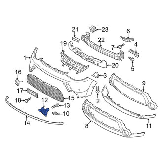 Kia OE - Front Left Bumper Cover Spacer Panel