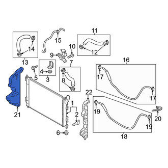 Kia OE - Front Right Radiator Support Baffle